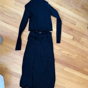 Rachel Zoe Black Ribbed Ensemble